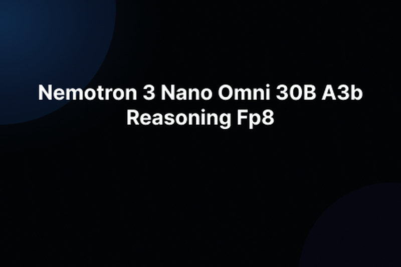 Nemotron 3 Nano Omni 30B A3b Reasoning Fp8
