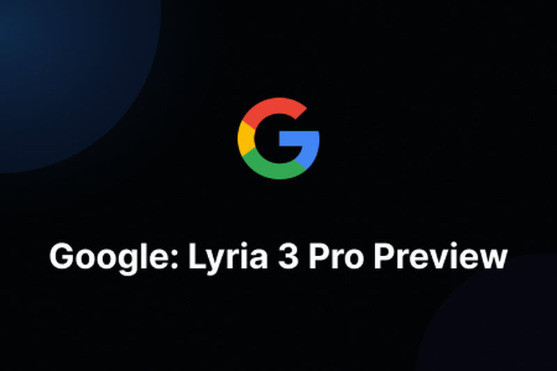 Google: Lyria 3 Pro Preview