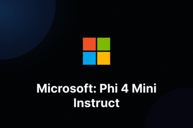 Microsoft: Phi 4 Mini Instruct