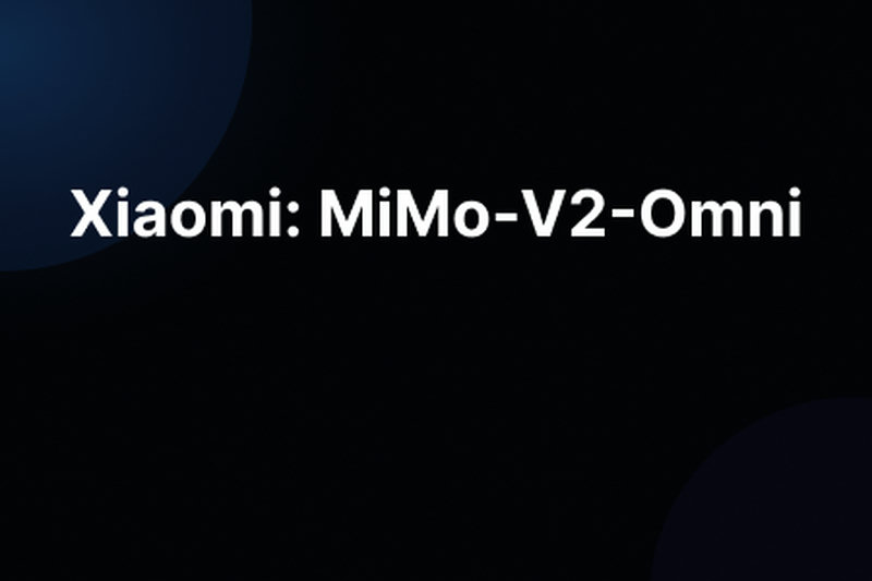 Xiaomi: MiMo-V2-Omni