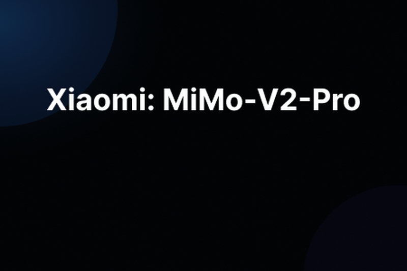 Xiaomi: MiMo-V2-Pro