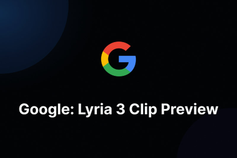 Google: Lyria 3 Clip Preview