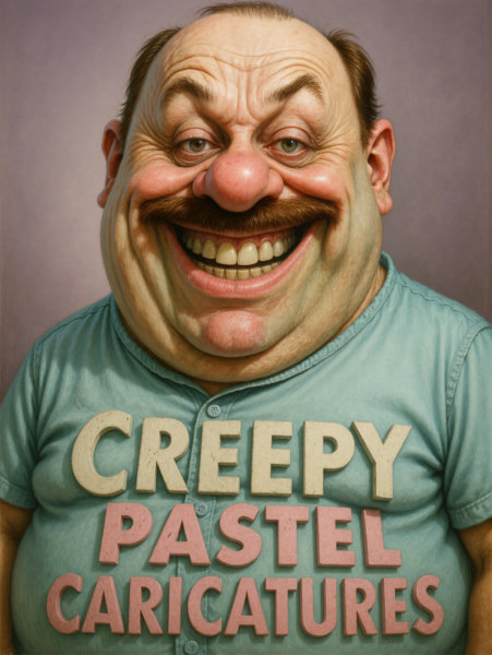 CREEPY PASTEL - Caricatures for FLUX - v1.0