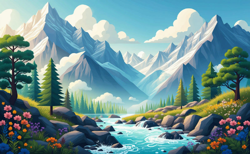 Landscape illustration - Landscape illustratiov1.0