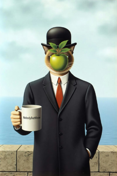Bowler Hat Surrealism: René Magritte Painting Style - v1.0