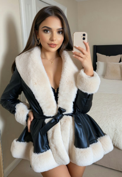 Belted Fur Coat - V1 XL