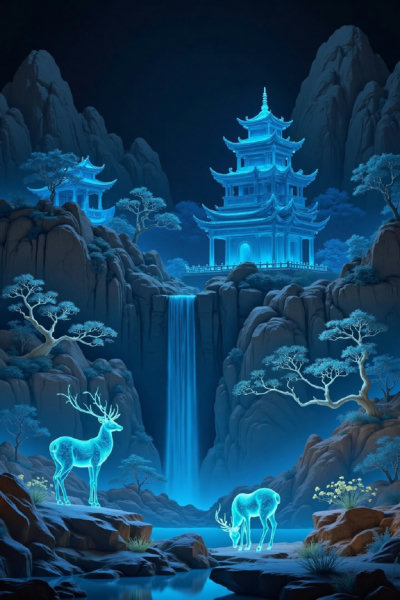 DK_Chinese-Style Fantasy Scenes_Construction Of Landscapes And Mythical Beasts - v1.0