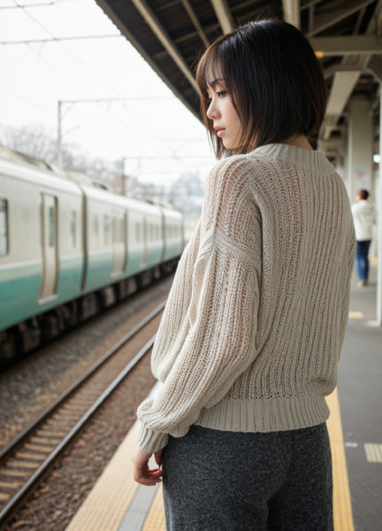 Waiting on Train Platform - SDXL