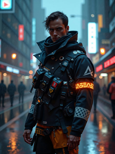 Cyberpunk Chic - Tech Wear Outfit 01 - FLUX