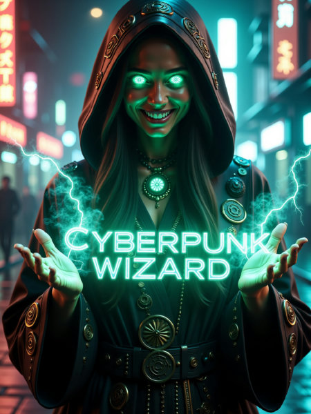 Neon Cyberpunk - Techno-Mages FLUX, SDXL & SD1.5 - FLUX Hermetic Wizard