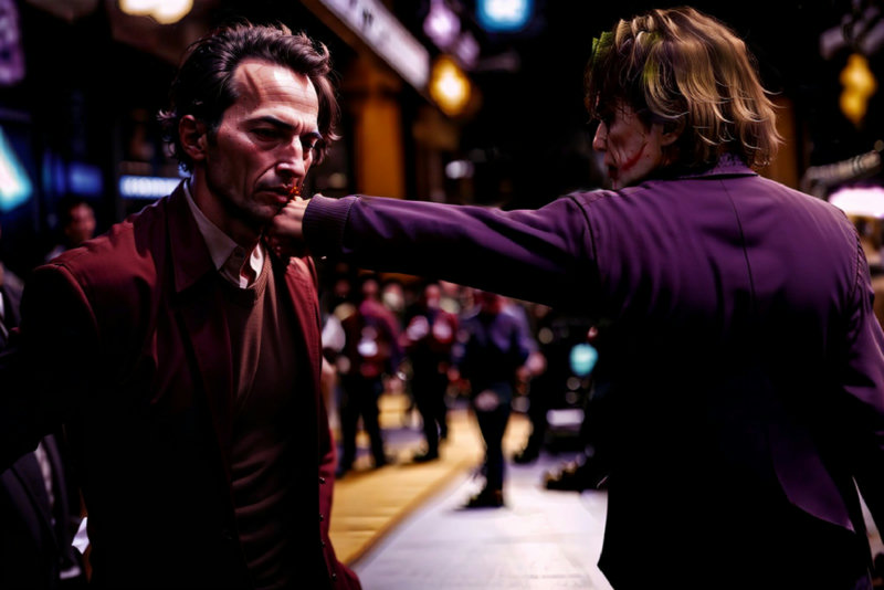 Fight scene - SD1.5 v1.1 face punch