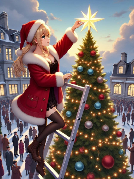 girl like christmas tree - FLUX