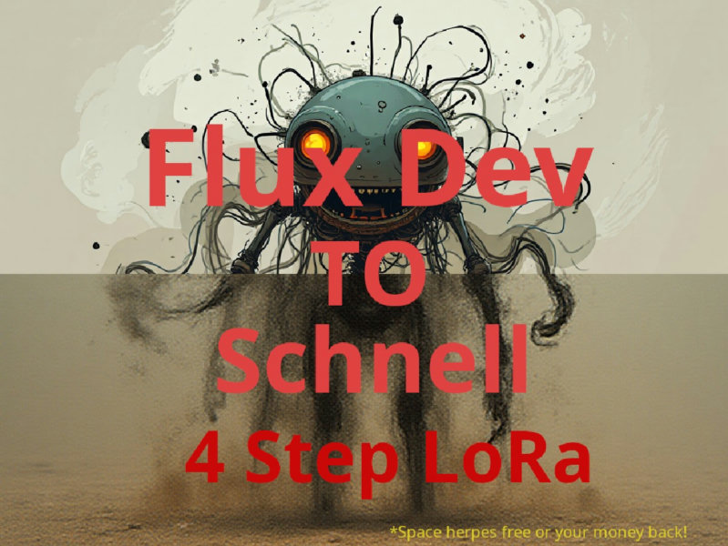 Flux Dev to Schnell 4 step LoRA - FP32