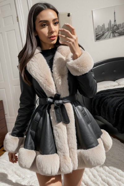 Belted Fur Coat - V1 SD1.5