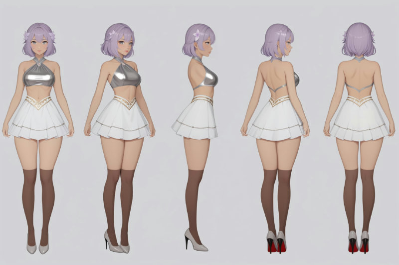 IL/XL Charturn Merged, Multi-View, Turnaround, Model Sheet, Character Design - XL v0.1