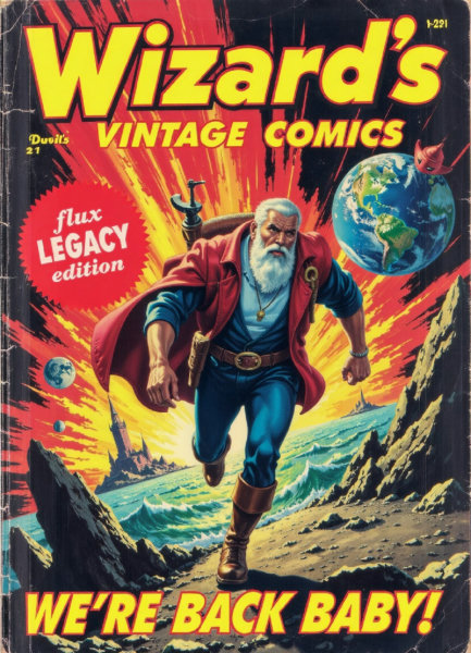 Wizard's Vintage Comic Book Cover - LEGACY - FLUX