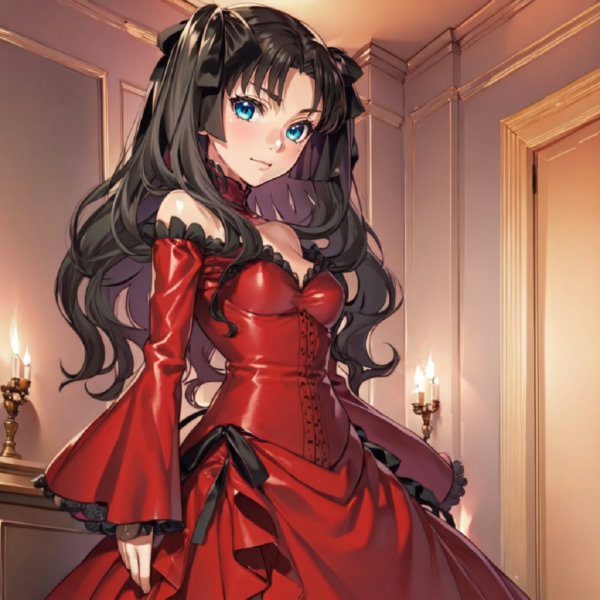 Rin tohsaka LORA and(Pony) from fate stay night visual novel - RinEdelfelt sisters dress