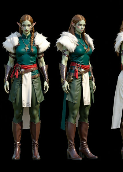 F1/XL MMO RPG Model Turn, Multi-View, Turnaround, Model Sheet, Character Design - F1