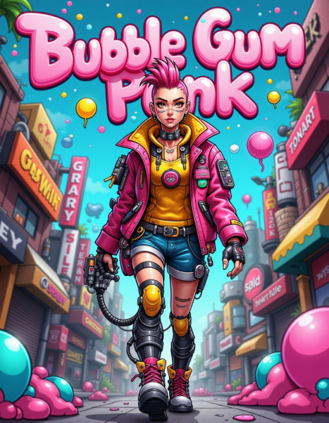 Neon Bubblegum Punk - FLUX