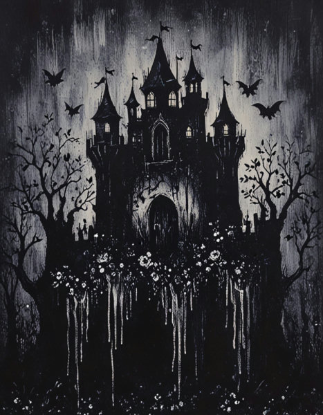 Drips on Black Paint - X64_a4